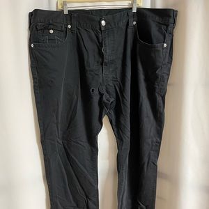 True Religion Ricky Relaxed Straight Mens Black Denim Jean Size 52